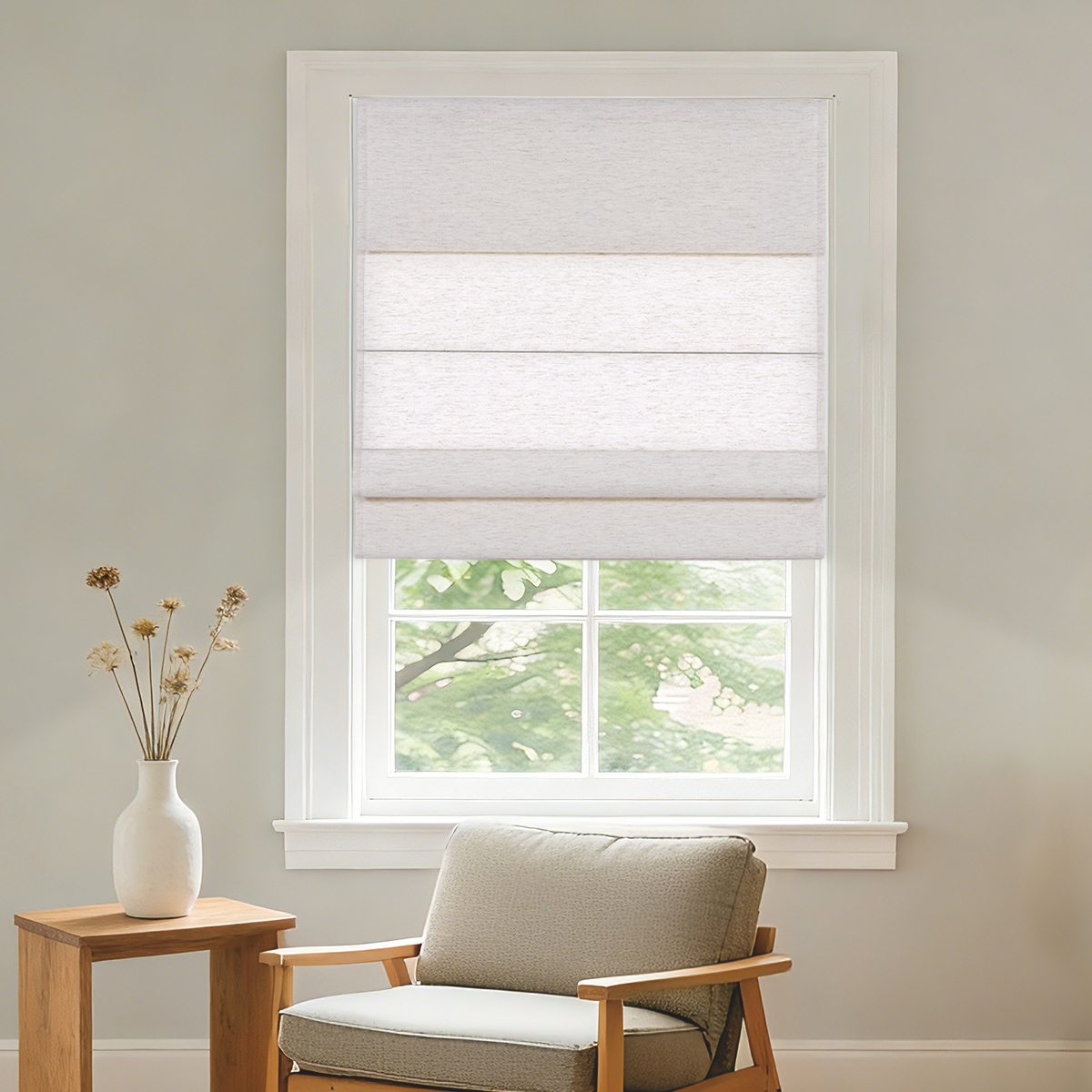 Linen Fabric Roman Shades
